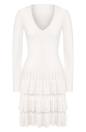 Женское шерстяное платье ALAIA белого цвета по цене 254000 руб., арт. 9W9RM65CM486 | Фото 1 Женское шерстяное платье ALAIA белого цвета, арт. 9W9RM65CM486 | Фото 1