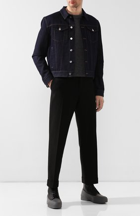 Мужские комбинированные ботинки DRIES VAN NOTEN серого цвета по цене 49950 руб., арт. MW26/398/QU268 | Фото 2 Мужские комбинированные ботинки DRIES VAN NOTEN серого цвета, арт. MW26/398/QU268 | Фото 2