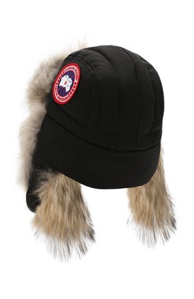Женский шапка-ушанка CANADA GOOSE черного цвета по цене 24800 руб., арт. 5187L | Фото 2 Женский шапка-ушанка CANADA GOOSE черного цвета, арт. 5187L | Фото 2