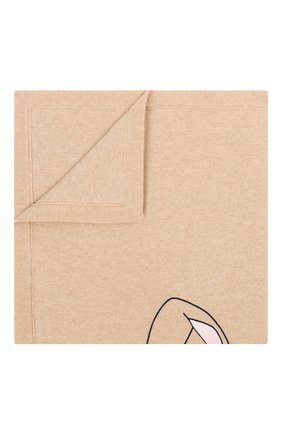 Детского кашемировое одеяло с меховой отделкой FENDI бежевого цвета, арт. BUJ121/A8LH | Фото 1 (Материал: Кашемир, Шерсть, Текстиль; Статус проверки: Проверено, Проверена категория)