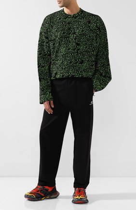 Мужской брюки BALENCIAGA черного цвета по цене 48750 руб., арт. 595007/TTK21 | Фото 2 Мужской брюки BALENCIAGA черного цвета, арт. 595007/TTK21 | Фото 2