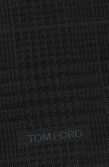 Мужской шерстяной шарф TOM FORD серого цвета, арт. 6TF127/2FD | Фото 2 (Му�жское Кросс-КТ: Шарфы - с бахромой; Материал: Текстиль, Шерсть; Кросс-КТ: шерсть)
