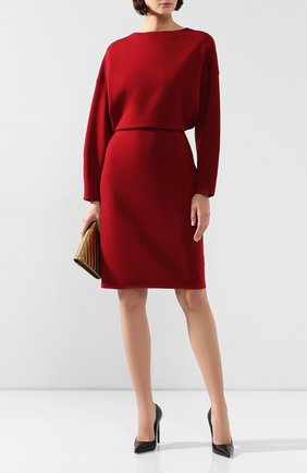 Женское платье ALAIA красного цвета по цене 236000 руб., арт. 9W9RM93LM483 | Фото 2 Женское платье ALAIA красного цвета, арт. 9W9RM93LM483 | Фото 2