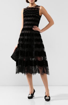 Женское шелковое платье OSCAR DE LA RENTA черного цвета по цене 328500 руб., арт. 19FN634CFA | Фото 2 Женское шелковое платье OSCAR DE LA RENTA черного цвета, арт. 19FN634CFA | Фото 2
