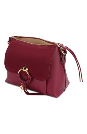 Женская сумка joan small SEE BY CHLOÉ бордового цвета по цене 28300 руб., арт. CHS17US910330 | Фото 4 Женская сумка joan small SEE BY CHLOÉ бордового цвета, арт. CHS17US910330 | Фото 4
