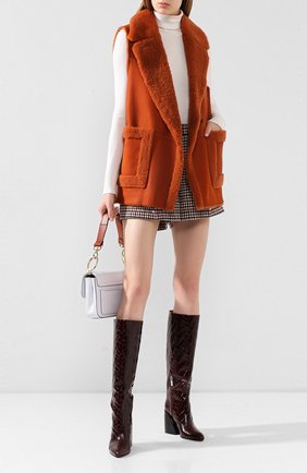Женский жилет CHLOÉ оранжевого цвета по цене 262000 руб., арт. CHC19ACG04204 | Фото 2 Женский жилет CHLOÉ оранжевого цвета, арт. CHC19ACG04204 | Фото 2