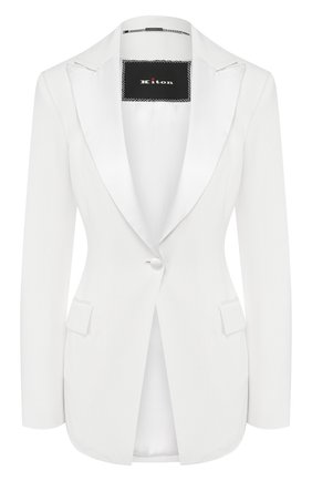 Женский жакет из вискозы KITON белого цвета по цене 254000 руб., арт. D48518K08P76 | Фото 1 Женский жакет из вискозы KITON белого цвета, арт. D48518K08P76 | Фото 1