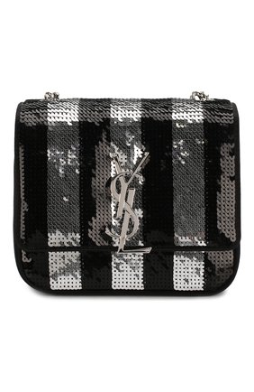 Женская сумка vicky small SAINT LAURENT черно-белого цвета по цене 0 руб., арт. 538439/KL9G2 | Фото 1 Женская сумка vicky small SAINT LAURENT черно-белого цвета, арт. 538439/KL9G2 | Фото 1 (Женское Кросс-КТ: Вечерняя сумка; Сумки-технические: Сумки через плечо; Ремень/цепочка: На ремешке; Материал: Текстиль; Размер: small)