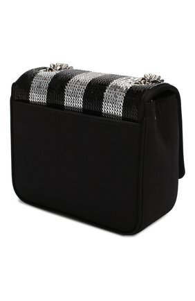 Женская сумка vicky small SAINT LAURENT черно-белого цвета по цене 0 руб., арт. 538439/KL9G2 | Фото 3 Женская сумка vicky small SAINT LAURENT черно-белого цвета, арт. 538439/KL9G2 | Фото 3 (Женское Кросс-КТ: Вечерняя сумка; Сумки-технические: Сумки через плечо; Ремень/цепочка: На ремешке; Материал: Текстиль; Размер: small)