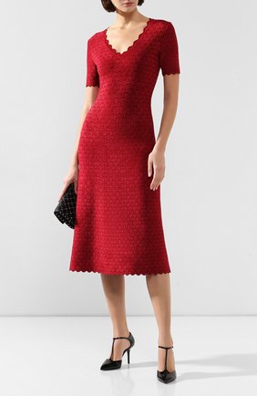 Женское платье из вискозы ALAIA красного цвета по цене 244500 руб., арт. 9W9RM86LM496 | Фото 2 Женское платье из вискозы ALAIA красного цвета, арт. 9W9RM86LM496 | Фото 2