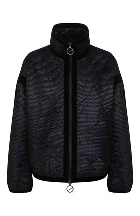Женская куртка GIORGIO ARMANI черного цвета, арт. 9WH0C02T/T01AR | Фото 1 (Материал подклада: Синтетический материал; Длина (верхняя одежда): Короткие; Рукава: Длинные; Материал внешний: Синтетический материал; Кросс-КТ: Ветровка, Куртка)