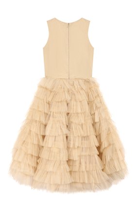 Детское платье MISCHKA AOKI золотого цвета по цене 161500 руб., арт. FW19270/6-8 | Фото 2 Детское платье MISCHKA AOKI золотого цвета, арт. FW19270/6-8 | Фото 2