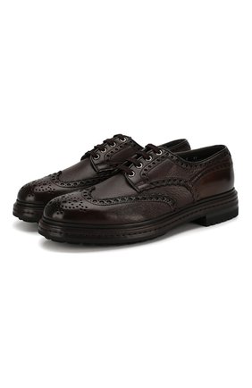 Мужской кожаные дерби SANTONI темно-коричневого цвета по цене 44300 руб., арт. MGMI16231JL9AN0ES55 | Фото 1 Мужской кожаные дерби SANTONI темно-коричневого цвета, арт. MGMI16231JL9AN0ES55 | Фото 1