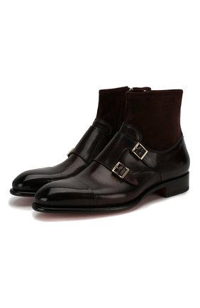 Мужские кожаные сапоги SANTONI коричневого цвета по цене 84850 руб., арт. MCCR15337MC1HVVUT47 | Фото 1 Мужские кожаные сапоги SANTONI коричневого цвета, арт. MCCR15337MC1HVVUT47 | Фото 1