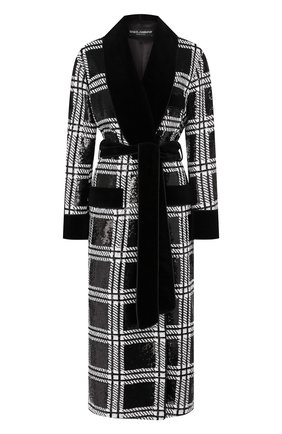 Женское пальто DOLCE & GABBANA черно-белого цвета по цене 292500 руб., арт. F0Y51T/FLRDZ | Фото 1 Женское пальто DOLCE & GABBANA черно-белого цвета, арт. F0Y51T/FLRDZ | Фото 1