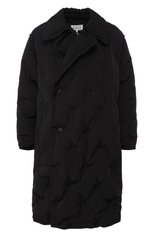 Мужская утепленное пальто MAISON MARGIELA черного цвета, арт. S67AH0002/S52429 | Фото 1 (Кросс-КТ: Куртка; Рукава: Длинные; Длина (верхняя одежда): До колена; Материал внешний: Синтетический материал; Мужское Кросс-КТ: утепленные куртки, Верхняя одежда; Материал подклада: Синтетический материал; Стили: Минимализм)