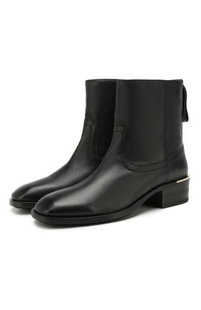 Женские кожаные ботинки halbert JIMMY CHOO черного цвета по цене 65250 руб., арт. HALBERT FLAT/GNL | Фото 1 Женские кожаные ботинки halbert JIMMY CHOO черного цвета, арт. HALBERT FLAT/GNL | Фото 1