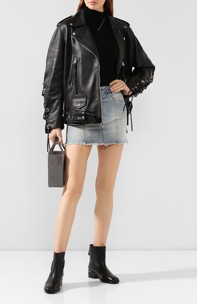 Женские кожаные ботинки halbert JIMMY CHOO черного цвета по цене 65250 руб., арт. HALBERT FLAT/GNL | Фото 2 Женские кожаные ботинки halbert JIMMY CHOO черного цвета, арт. HALBERT FLAT/GNL | Фото 2