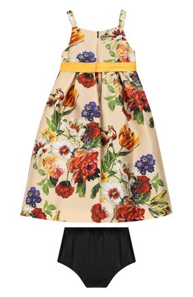 Женский комплект из платья и шорт DOLCE & GABBANA бежевого цвета по цене 69950 руб., арт. L22DA2/HS18Q | Фото 2 Женский комплект из платья и шорт DOLCE & GABBANA бежевого цвета, арт. L22DA2/HS18Q | Фото 2