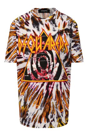 Женская хлопковая футболка DSQUARED2 желтого цвета по цене 32900 руб., арт. S72GD0183/S23567 | Фото 1 Женская хлопковая футболка DSQUARED2 желтого цвета, арт. S72GD0183/S23567 | Фото 1