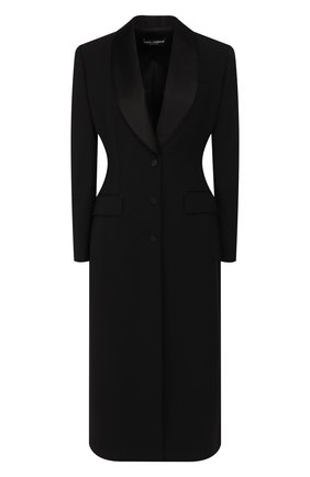 Женское шерстяное пальто DOLCE & GABBANA черного цвета по цене 215500 руб., арт. F0Y77T/FUCEG | Фото 1 Женское шерстяное пальто DOLCE & GABBANA черного цвета, арт. F0Y77T/FUCEG | Фото 1