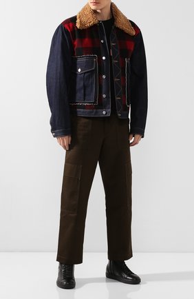 Мужские кожаные кеды SANTONI черного цвета по цене 38200 руб., арт. MBCN20582NEAPLSTN01 | Фото 2 Мужские кожаные кеды SANTONI черного цвета, арт. MBCN20582NEAPLSTN01 | Фото 2