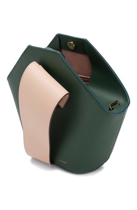 Женская сумка johnny mini DANSE LENTE зеленого цвета по цене 27900 руб., арт. MINI J0HNNY/GARDEN/BLUSH G0LD | Фото 4 Женская сумка johnny mini DANSE LENTE зеленого цвета, арт. MINI J0HNNY/GARDEN/BLUSH G0LD | Фото 4 (Сумки-технические: Сумки через плечо, Сумки top-handle; Материал: Натуральная кожа; Размер: mini; Ремень/цепочка: На ремешке)