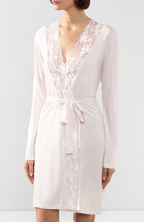 Женский халат ZIMMERLI светло-розового цвета по цене 26700 руб., арт. 762-4096 | Фото 3 Женский халат ZIMMERLI светло-розового цвета, арт. 762-4096 | Фото 3