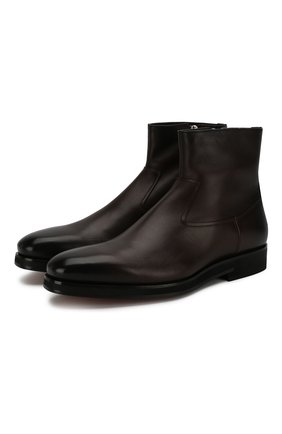 Мужские кожаные сапоги SANTONI темно-коричневого цвета по цене 45300 руб., арт. MGLE16789JT7AIE0T60 | Фото 1 Мужские кожаные сапоги SANTONI темно-коричневого цвета, арт. MGLE16789JT7AIE0T60 | Фото 1