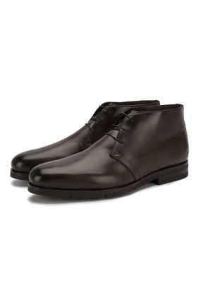 Мужские кожаные ботинки SANTONI темно-коричневого цвета по цене 75250 руб., арт. MCAZ16775SI5YSKTT50 | Фото 1 Мужские кожаные ботинки SANTONI темно-коричневого цвета, арт. MCAZ16775SI5YSKTT50 | Фото 1
