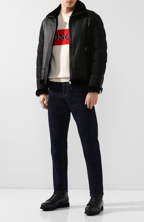 Мужской комбинированный бомбер MACKAGE черного цвета по цене 104000 руб., арт. ERVIN | Фото 2 Мужской комбинированный бомбер MACKAGE черного цвета, арт. ERVIN | Фото 2