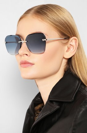 Женские солнцезащитные очки CARTIER синего цвета по цене 60700 руб., арт. CT0147 003 | Фото 2 Женские солнцезащитные очки CARTIER синего цвета, арт. CT0147 003 | Фото 2