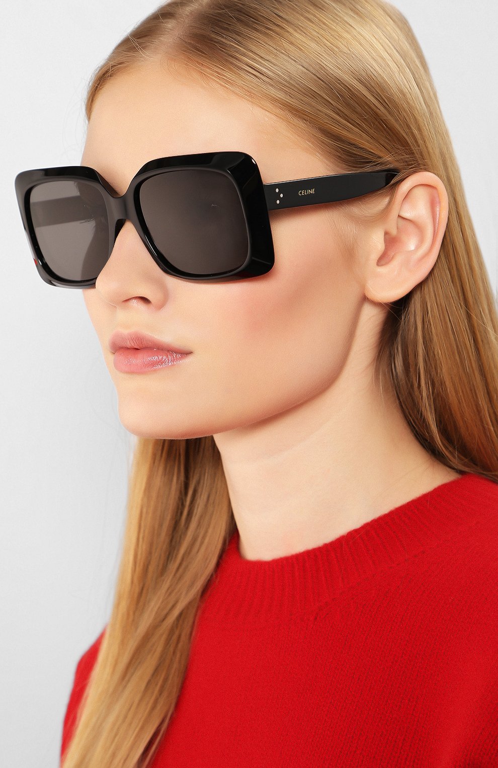 Женские солнцезащитные очки CELINE EYEWEAR черного цвета по цене 26850 руб., арт. CL40096I 01A | Фото 2 Женские солнцезащитные очки CELINE EYEWEAR черного цвета, арт. CL40096I 01A | Фото 2