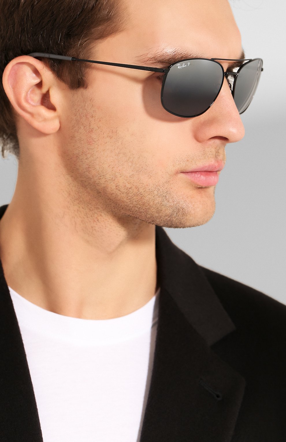Мужские солнцезащитные очки RAY-BAN черного цвета по цене 14100 руб., арт. 3654-002/82 | Фото 2 Мужские солнцезащитные очки RAY-BAN черного цвета, арт. 3654-002/82 | Фото 2