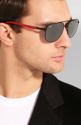Мужские солнцезащитные очки RAY-BAN черного цвета, арт. 3659M-F0026G | Фото 2 (Тип очков: С/з; Статус проверки: Проверена категория; Очки форма: Прямоугольные; Оптика Гендер: оптика-мужское)