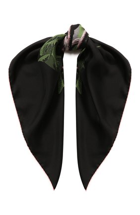 Женский шелковый платок valentino x undercover VALENTINO черного цвета по цене 29750 руб., арт. SW0EI114/ZWB | Фото 1 Женский шелковый платок valentino x undercover VALENTINO черного цвета, арт. SW0EI114/ZWB | Фото 1