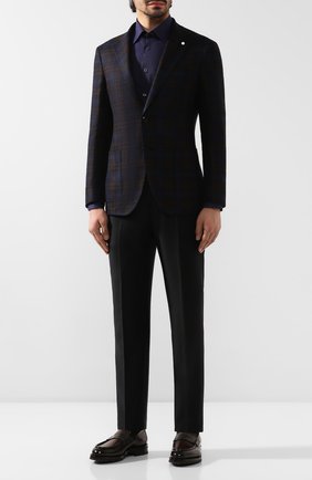 Мужские кожаные пенни-лоферы SANTONI темно-коричневого цвета по цене 64500 руб., арт. MCC016734ML8HTRGT55 | Фото 2 Мужские кожаные пенни-лоферы SANTONI темно-коричневого цвета, арт. MCC016734ML8HTRGT55 | Фото 2