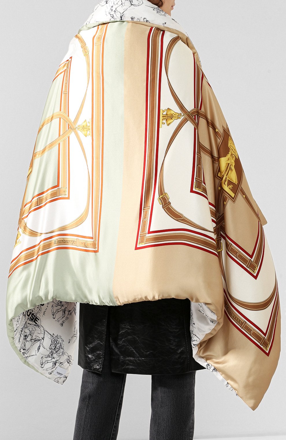 Женская разноцветная шелковая накидка BURBERRY — купить в интернет ...