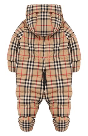 Детского пуховый комбинезон с пинетками BURBERRY разноцветного цвета по цене 32300 руб., арт. 8015255/1M-9M | Фото 2 Детского пуховый комбинезон с пинетками BURBERRY разноцветного цвета, арт. 8015255/1M-9M | Фото 2