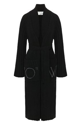 Женский кардиган OFF-WHITE черного цвета по цене 77300 руб., арт. 0WHB009F19F980501000 | Фото 1 Женский кардиган OFF-WHITE черного цвета, арт. 0WHB009F19F980501000 | Фото 1