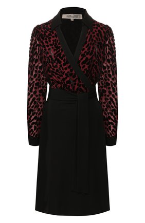 Женское платье из смеси вискозы и шелка DIANE VON FURSTENBERG бордового цвета по цене 42250 руб., арт. 13521DVF | Фото 1 Женское платье из смеси вискозы и шелка DIANE VON FURSTENBERG бордового цвета, арт. 13521DVF | Фото 1