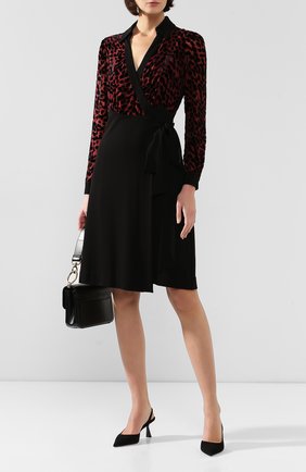 Женское платье из смеси вискозы и шелка DIANE VON FURSTENBERG бордового цвета по цене 42250 руб., арт. 13521DVF | Фото 2 Женское платье из смеси вискозы и шелка DIANE VON FURSTENBERG бордового цвета, арт. 13521DVF | Фото 2