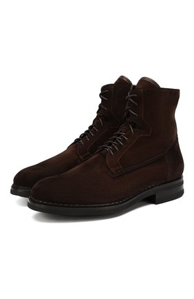 Мужские замшевые ботинки SANTONI темно-коричневого цвета по цене 116500 руб., арт. MCC017072MI5YR0QT48 | Фото 1 Мужские замшевые ботинки SANTONI темно-коричневого цвета, арт. MCC017072MI5YR0QT48 | Фото 1