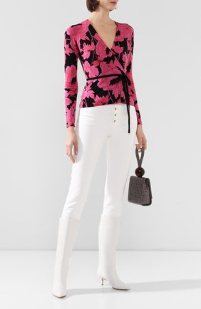 Женский шерстяной кардиган DIANE VON FURSTENBERG фуксия цвета по цене 29500 руб., арт. 13331DVF | Фото 2 Женский шерстяной кардиган DIANE VON FURSTENBERG фуксия цвета, арт. 13331DVF | Фото 2