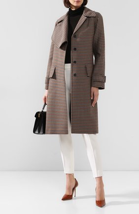 Женское шерстяное пальто VICTORIA BECKHAM коричневого цвета по цене 196500 руб., арт. CT FLR 81107F | Фото 2 Женское шерстяное пальто VICTORIA BECKHAM коричневого цвета, арт. CT FLR 81107F | Фото 2