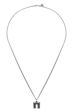 Мужского цепь с кулоном BALENCIAGA серебряного цвета, арт. 595035/TZ99I | Фото 1 (Материал: Металл)