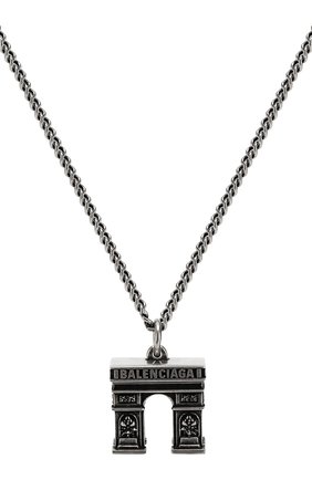Мужского цепь с кулоном BALENCIAGA серебряного цвета по цене 0 руб., арт. 595035/TZ99I | Фото 2 Мужского цепь с кулоном BALENCIAGA серебряного цвета, арт. 595035/TZ99I | Фото 2 (Материал: Металл)