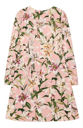 Детское платье из вискозы DOLCE & GABBANA светло-розового цвета по цене 119500 руб., арт. L51DR2/LR121/8-14 | Фото 2 Детское платье из вискозы DOLCE & GABBANA светло-розового цвета, арт. L51DR2/LR121/8-14 | Фото 2