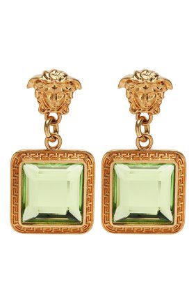 Женские серьги tribute VERSACE зеленого цвета по цене 22450 руб., арт. DG2H060/DJMX | Фото 1 Женские серьги tribute VERSACE зеленого цвета, арт. DG2H060/DJMX | Фото 1