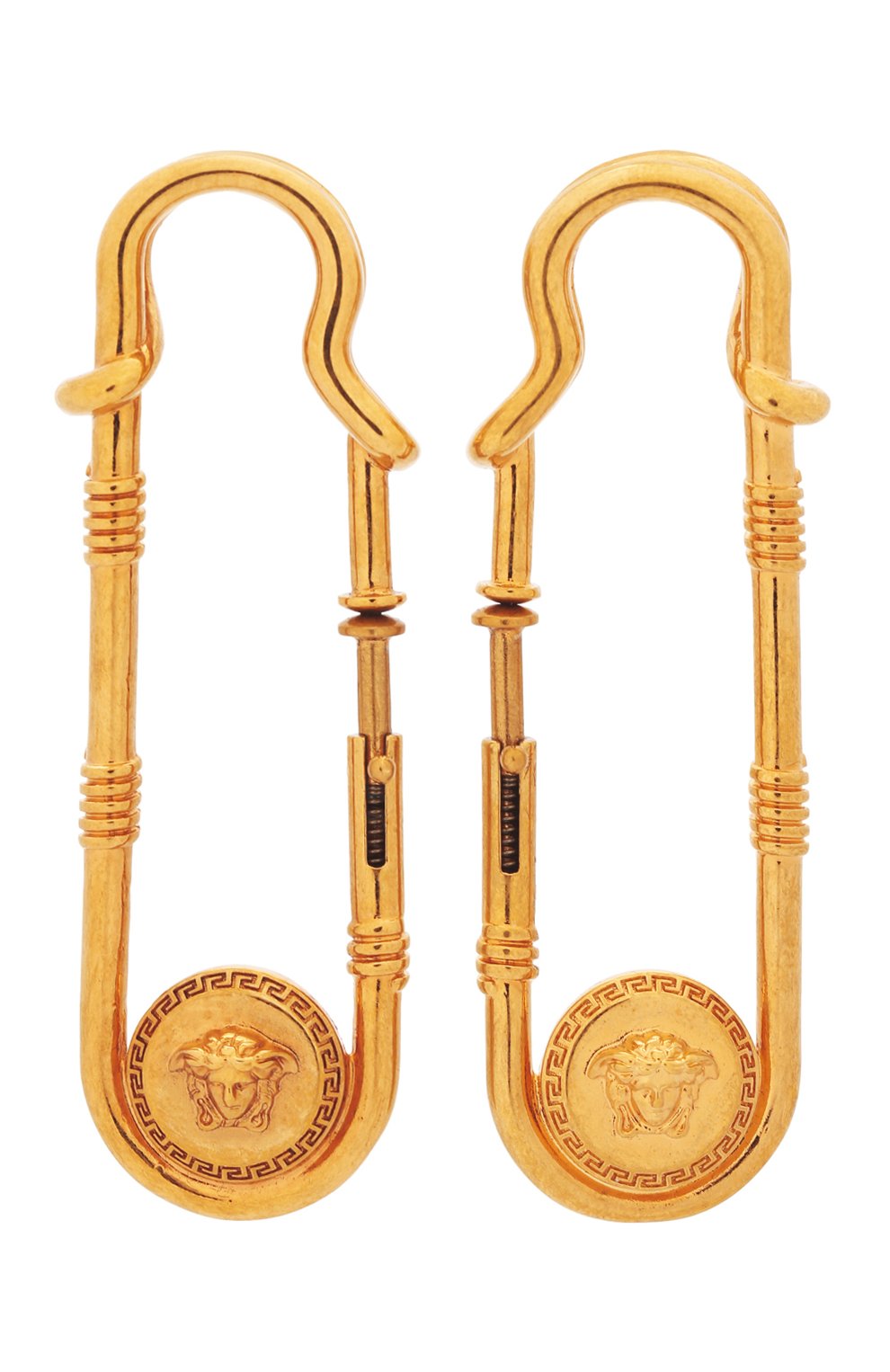 Женские серьги medusa safety pin VERSACE золотого цвета, арт. DG2H080/DJMT | Фото 1